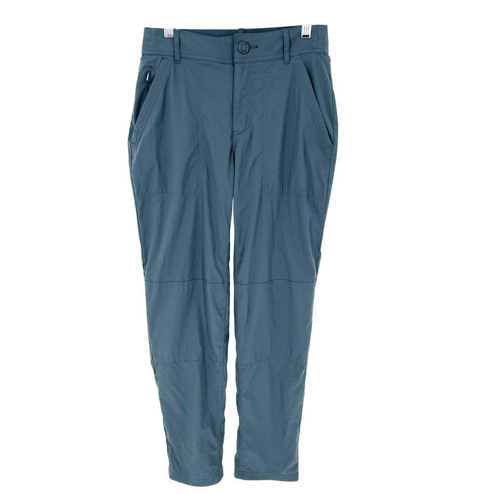 REI Co-op Womens Size 4 Hiking Pants Blue Gray Stretch Nylon Lined Granola Girl